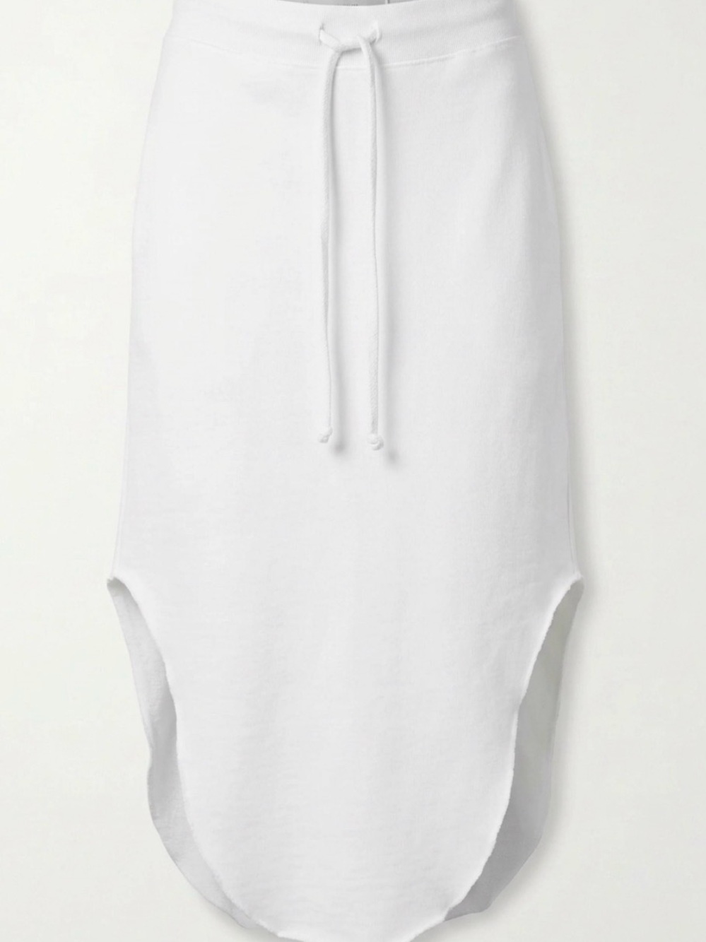 Frank & Eileen White High-Low Drawstring Skirt